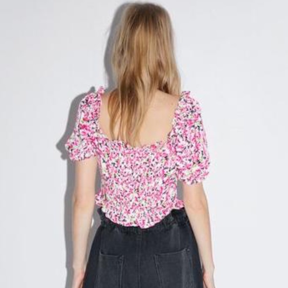 Zara floral print crop top S - Picture 14 of 16